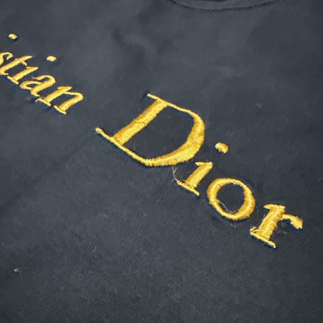Christian Dior ディオール ビンテージ Tシャツ ネイビー 刺繍
