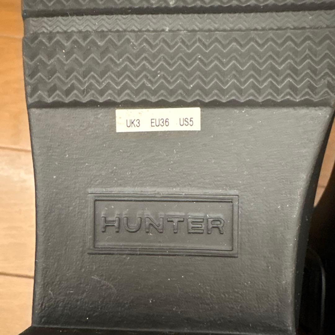美品　HUNTER ブラック チェルシーブーツ