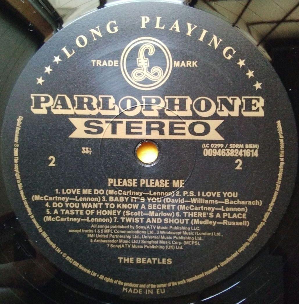 ビートルズ「PLEASE PLEASE ME」【ゴールド／ステレオ】日本仕様　帯