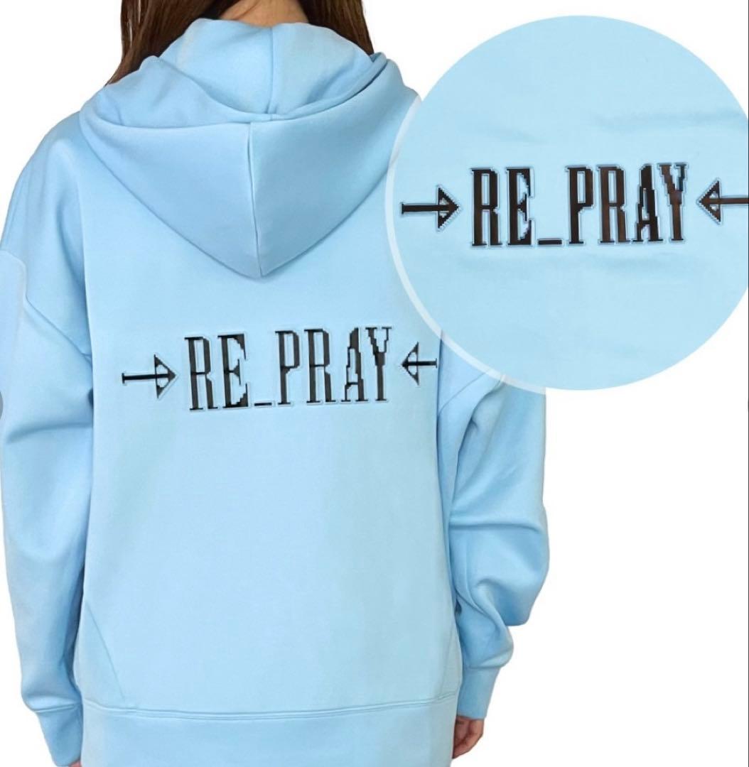 羽生結弦　リプレイ　RE_PRAYパーカー　Sサイズ　水色　ブルー