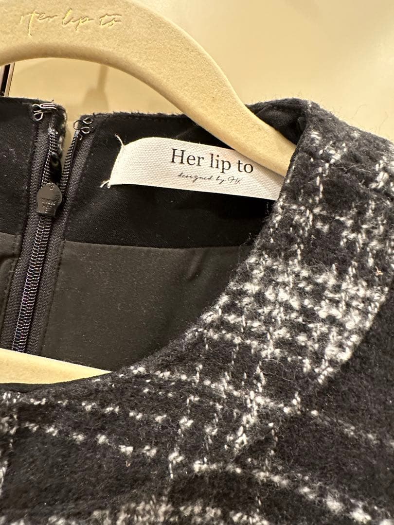 ワンピース Herlipto Gabriel Tweed Mini Dress S