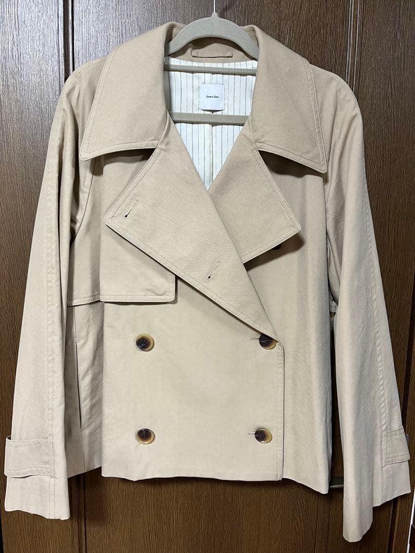 Spick&spanソフトツイルショートトレンチコート