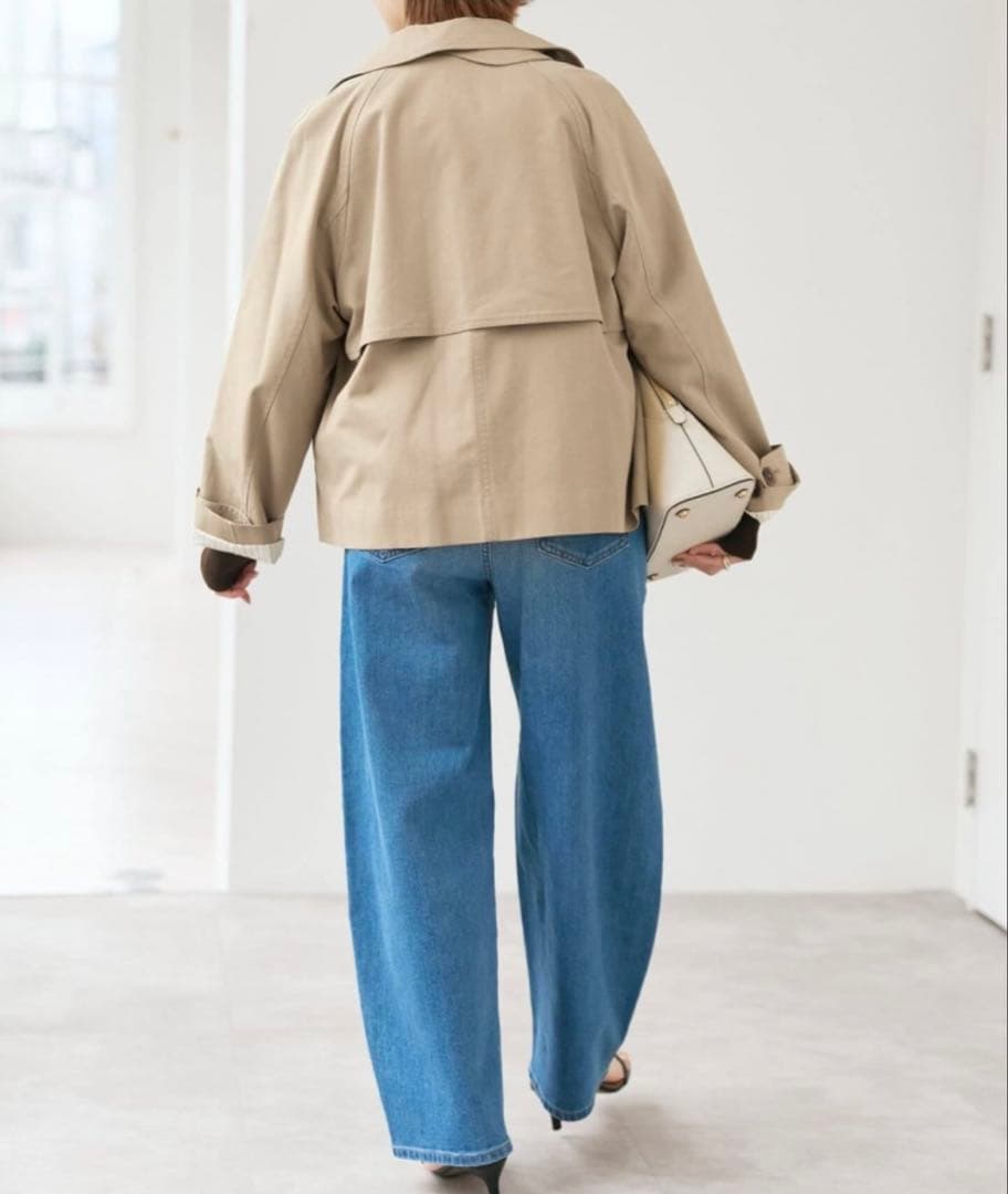 Spick&spanソフトツイルショートトレンチコート