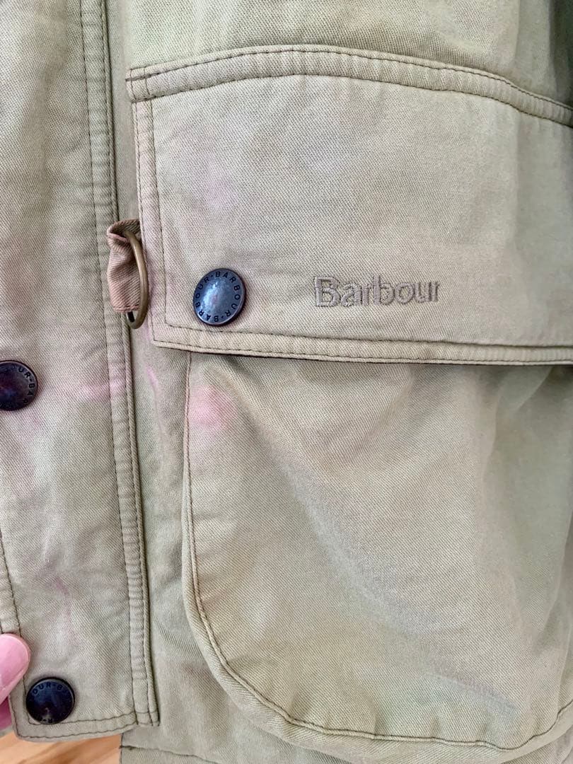 Barbour FOUNTAINE BLEU S セージ ノンオイル バブアー