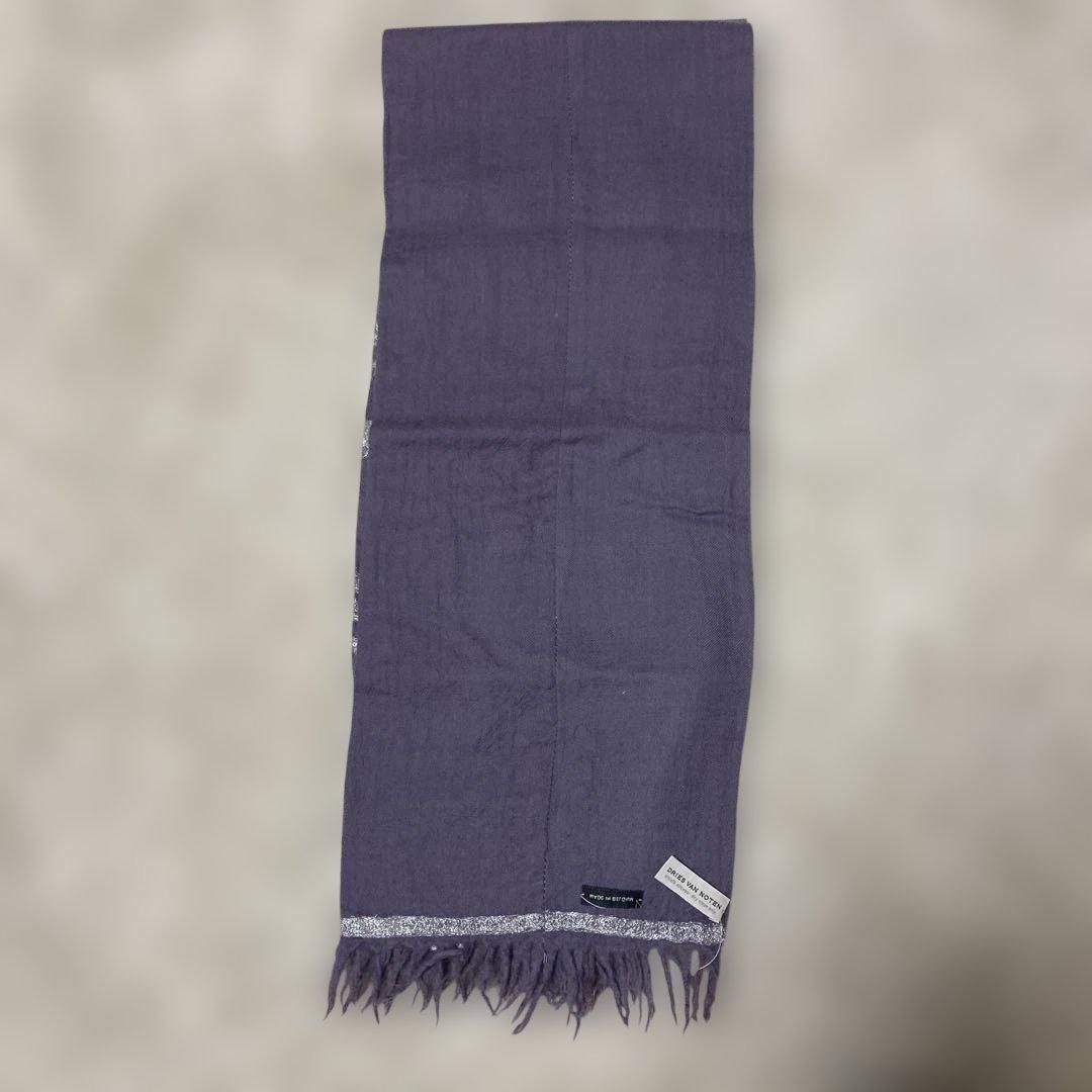 DRIES VAN NOTEN ストール　シルバー刺繍