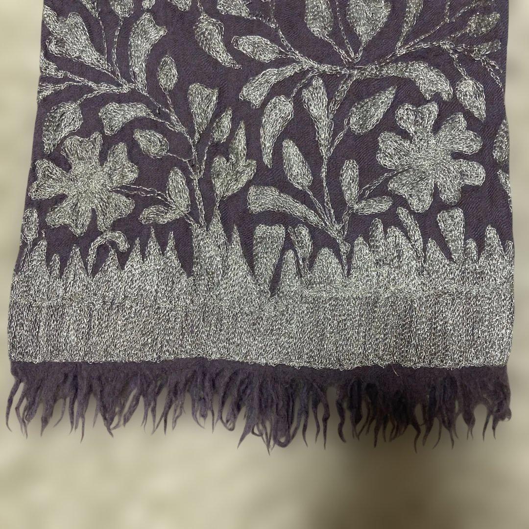 DRIES VAN NOTEN ストール　シルバー刺繍