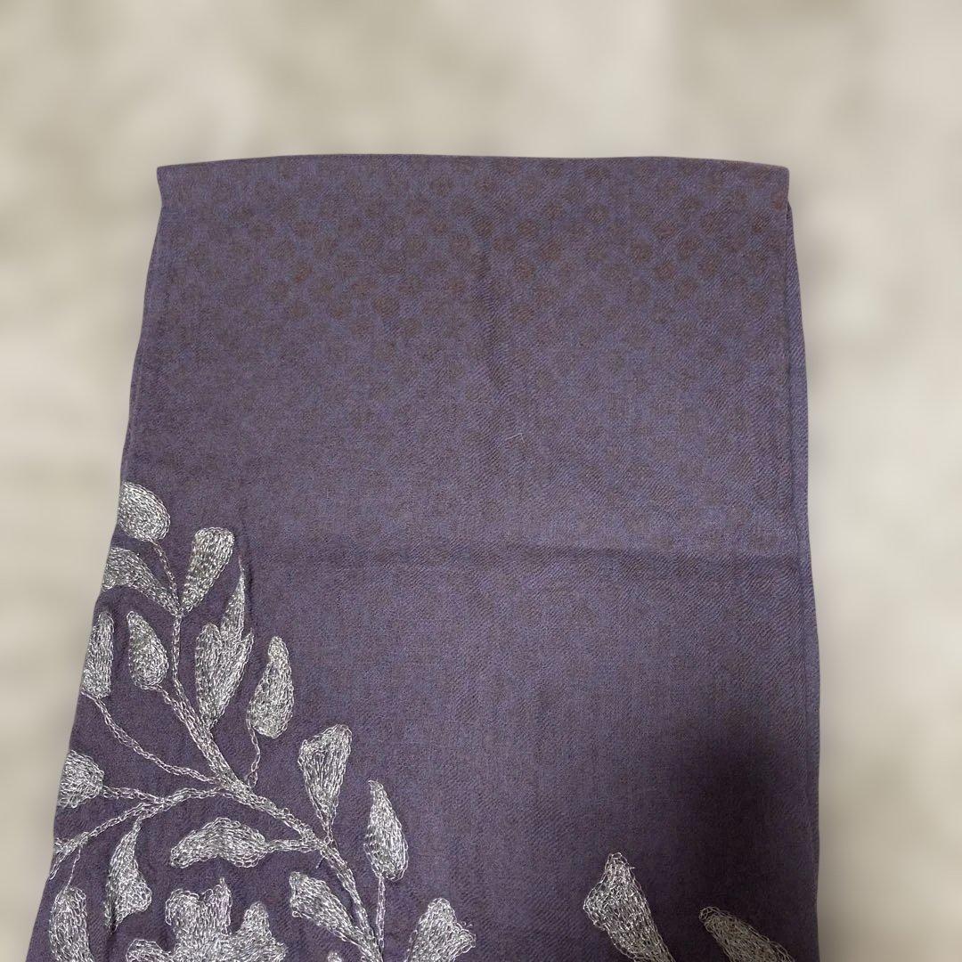 DRIES VAN NOTEN ストール　シルバー刺繍