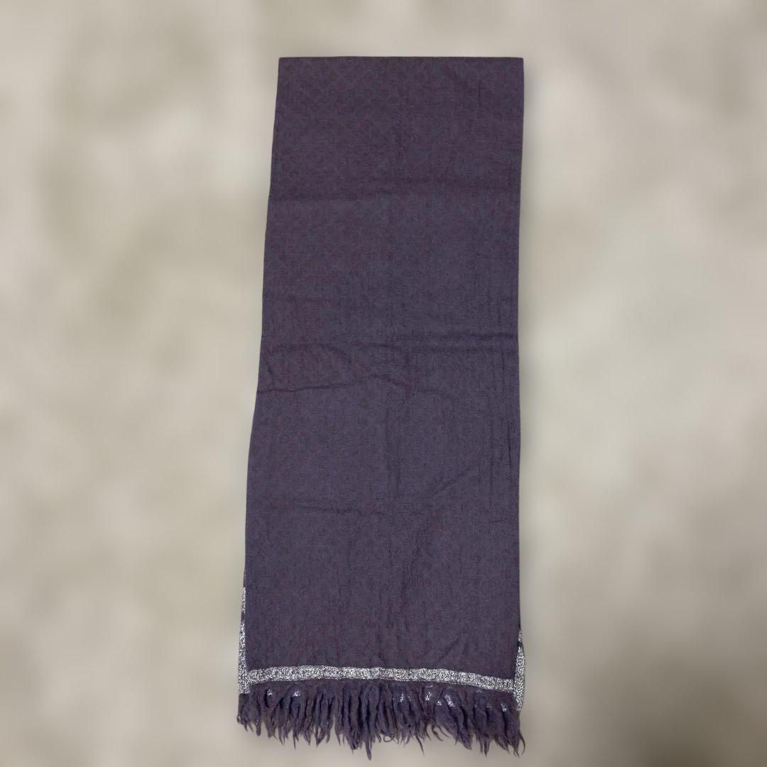 DRIES VAN NOTEN ストール　シルバー刺繍