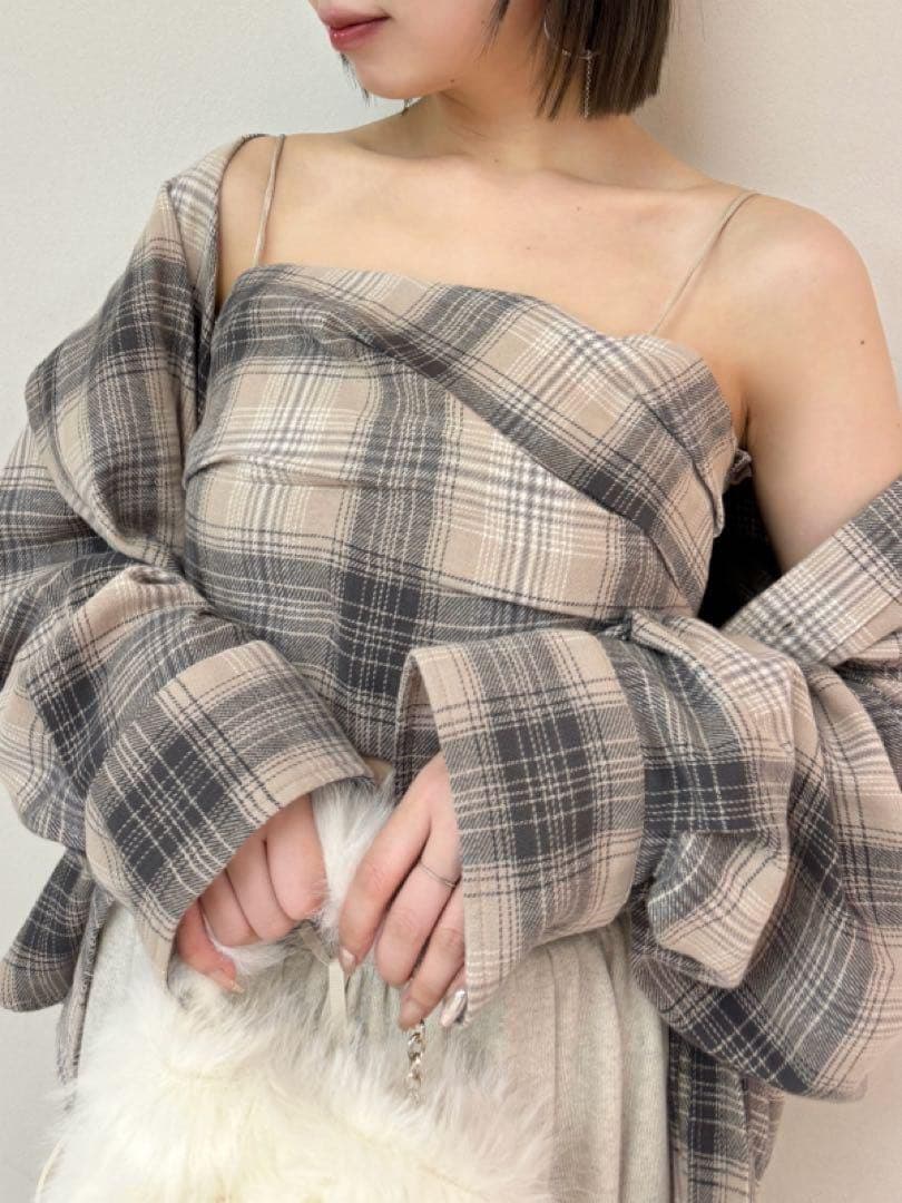 SNIDEL 極美品 ネルチェックキャミソール