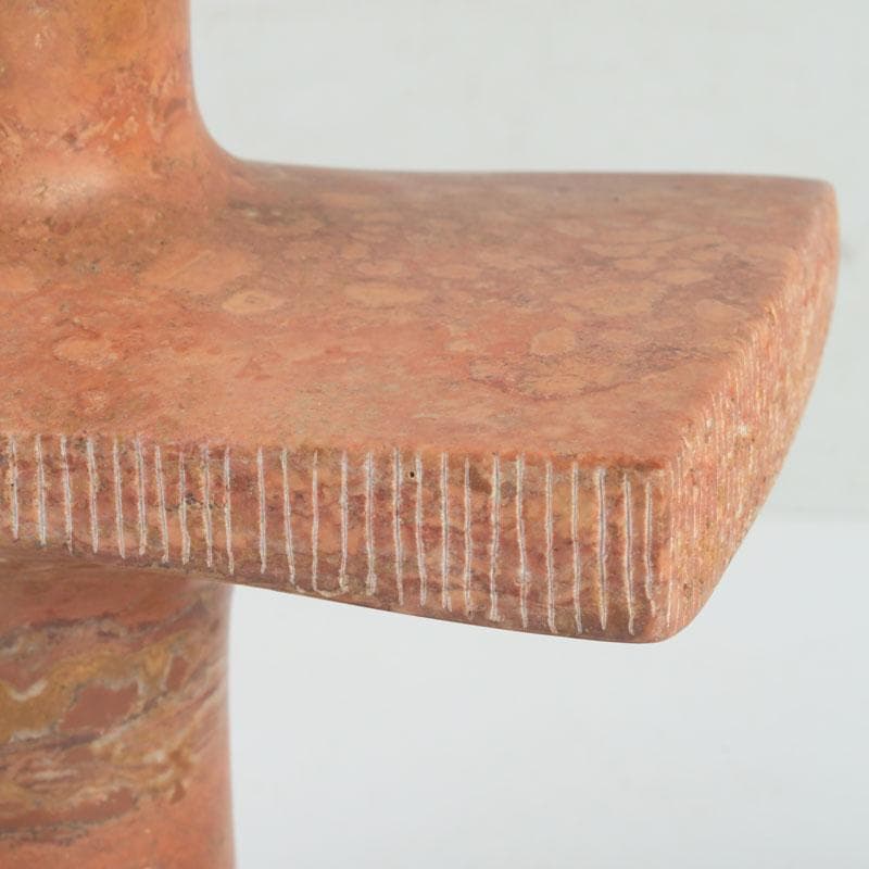 彫刻家　大成浩作　石彫刻　「風の地平線ー蜃気楼」　置物　展覧会本付　V　9851