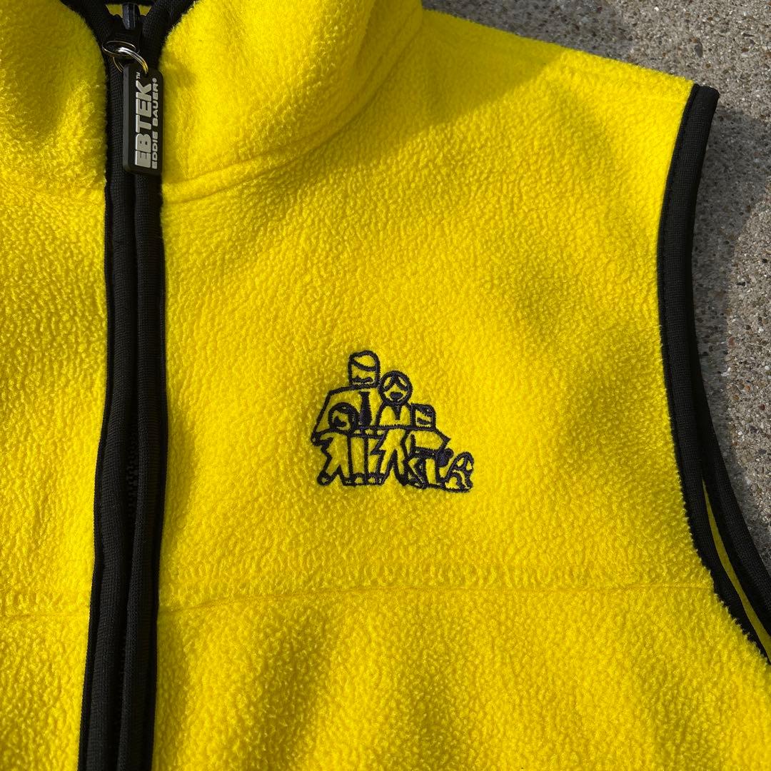 90s~ Eddie Bauer EBTEK フリースベスト　イエロー