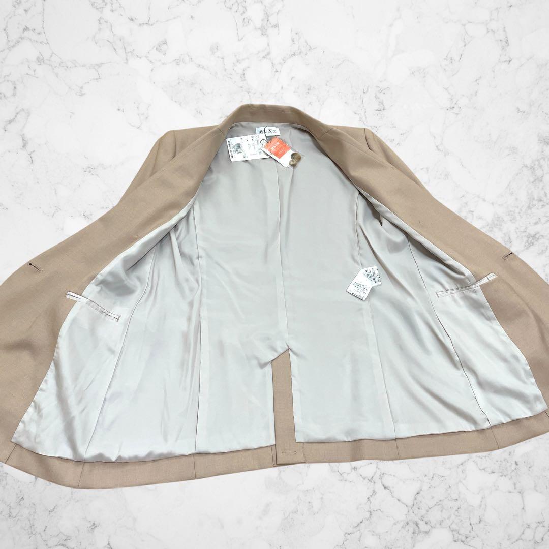 YO ！PLST　レーヨンブレンド　ダブルジャケット　ピンクベージュ　M