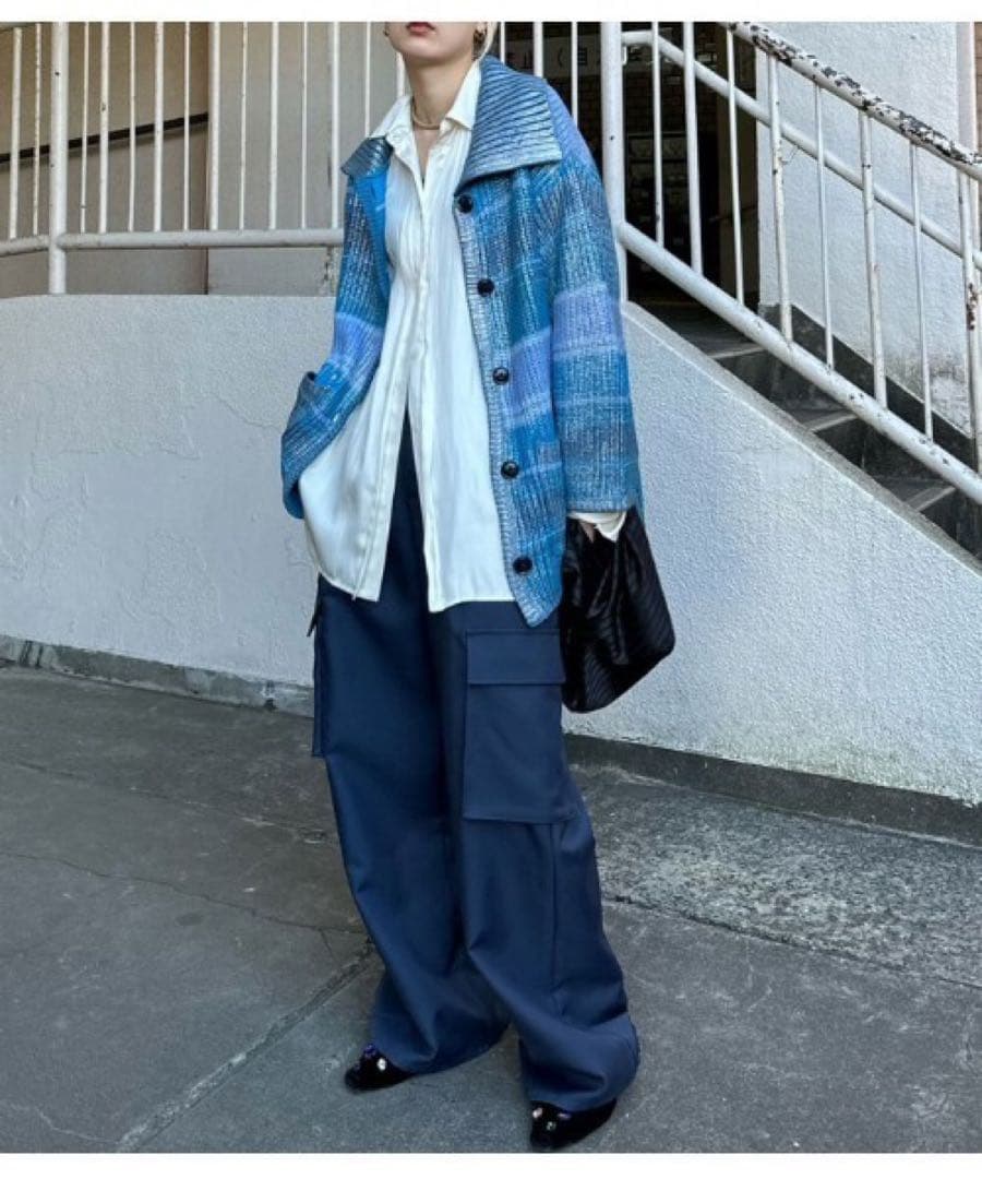 【未使用/タグ付き】GLITTER PRINT KNIT CARDIGAN