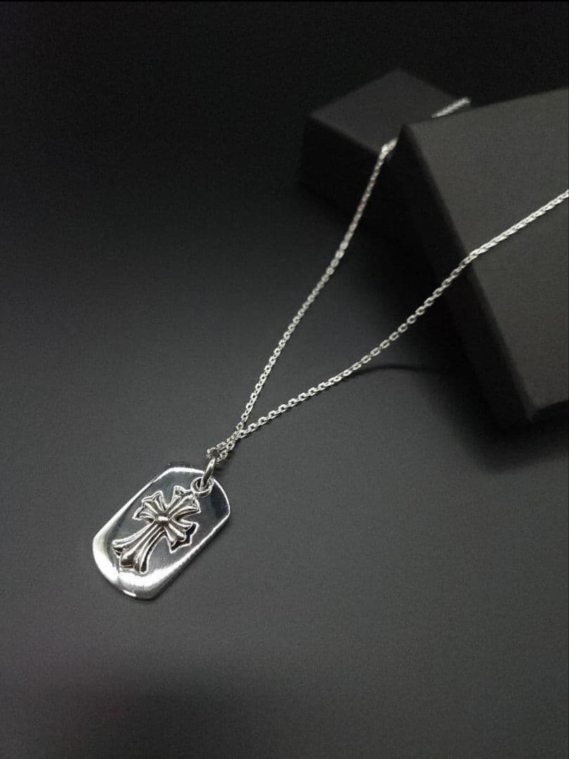 silver925 ドッグタグ クロス CHクロス 十字架 ペンダントネックレス