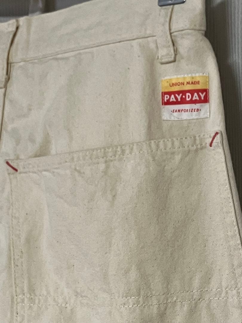 6別注 PAY・DAY ペインターパンツ M 生成りホワイト
