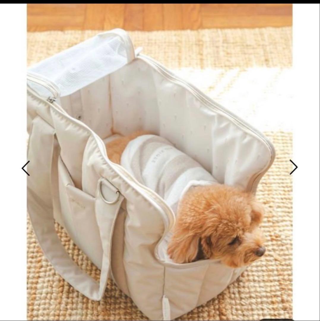 ジェラートピケ 【CAT&DOG】【販路限定商品】キルティングキャリーバック 犬