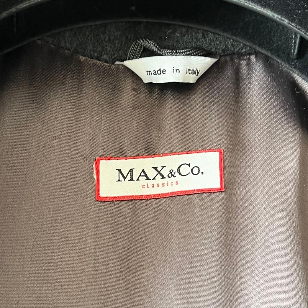 【大きいサイズ】マックスアンドコー カシミヤ混 ロングコート グレー灰 XL