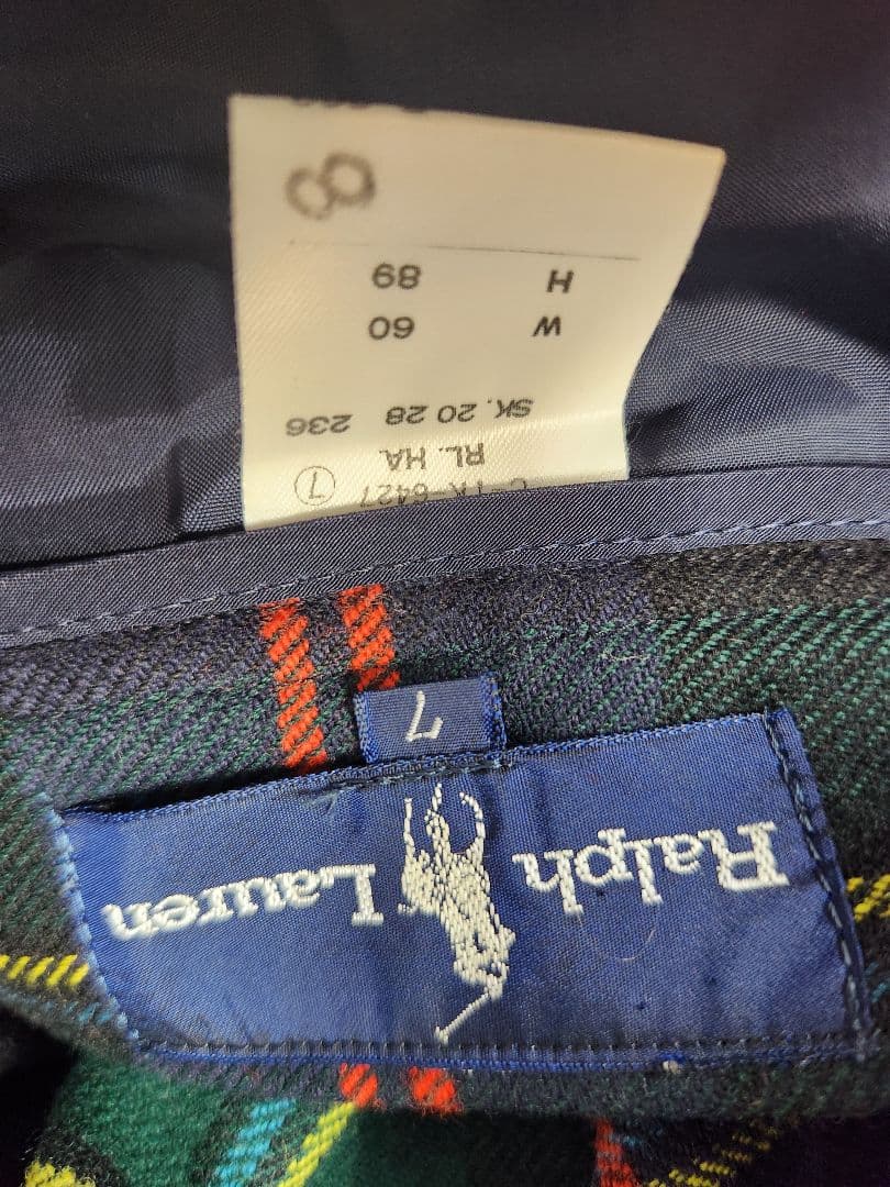 1111824　RALPH LAUREN　タータンチェック　プリーツロング