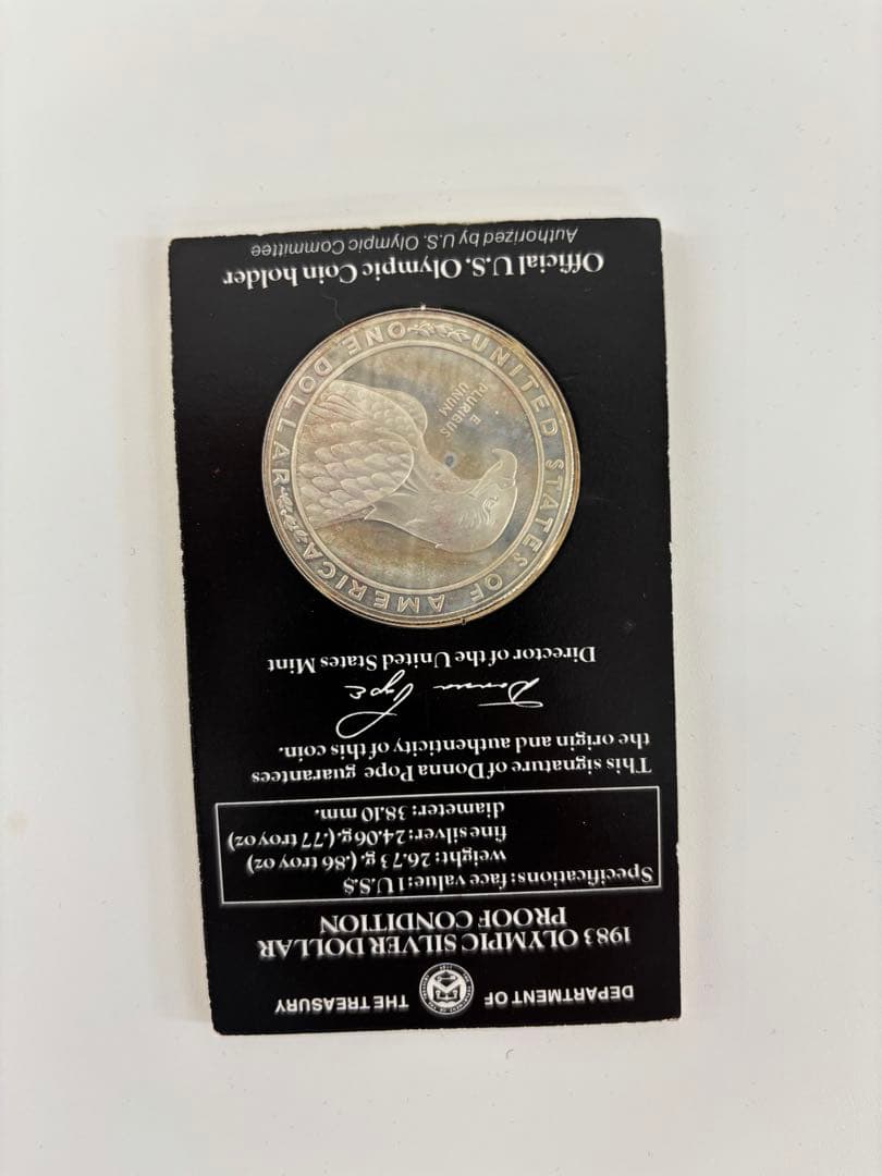 1983 Olympic Dollar 900 Fine Silver 銀