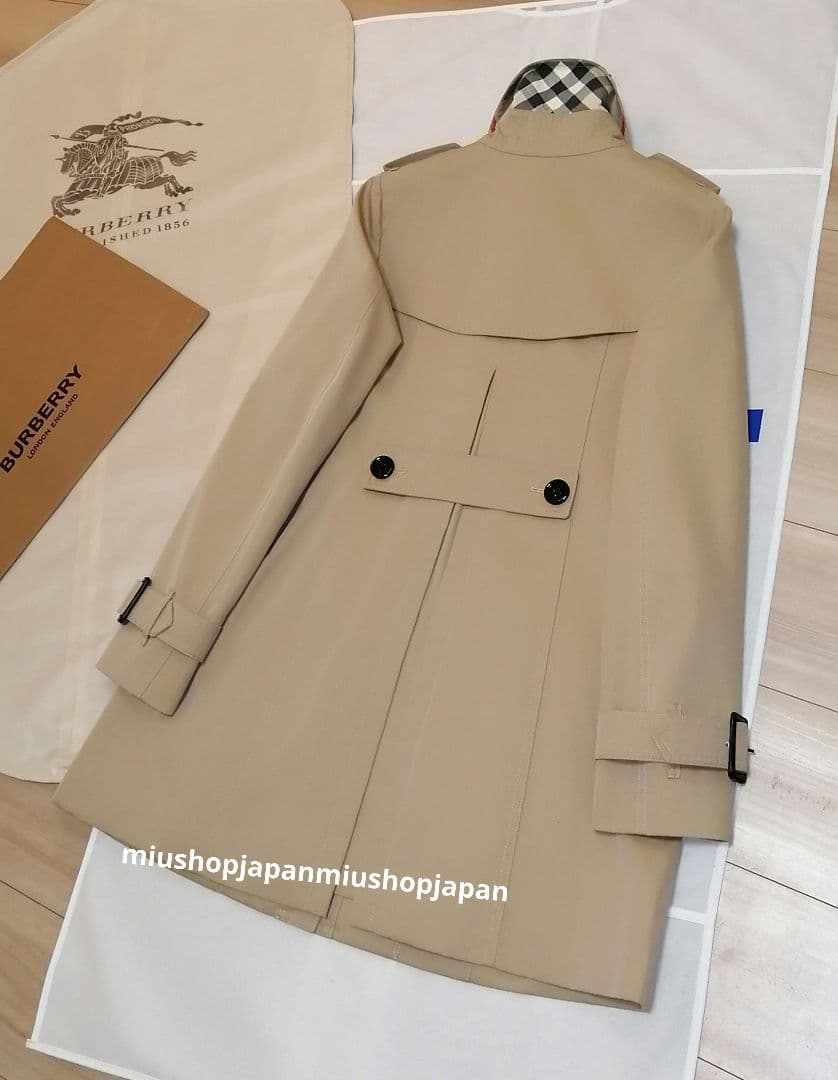 本物上質●38サイズ　BURBERRY　バーバリー　トレンチコート　ステンカラー