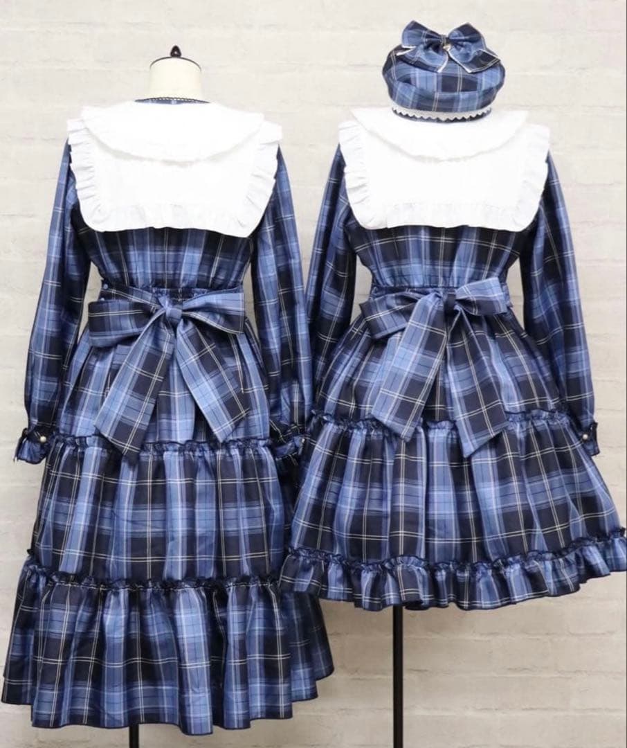 Amavel Dolly Holiday チェックティアードワンピース