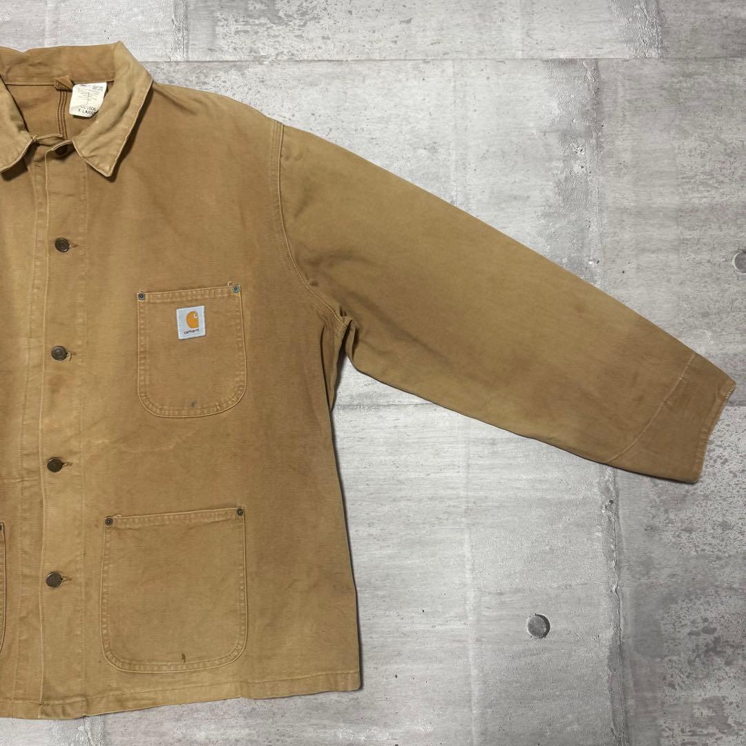 90s USA製 carhartt ミシガンチョアコート ブラウン 希少モデル
