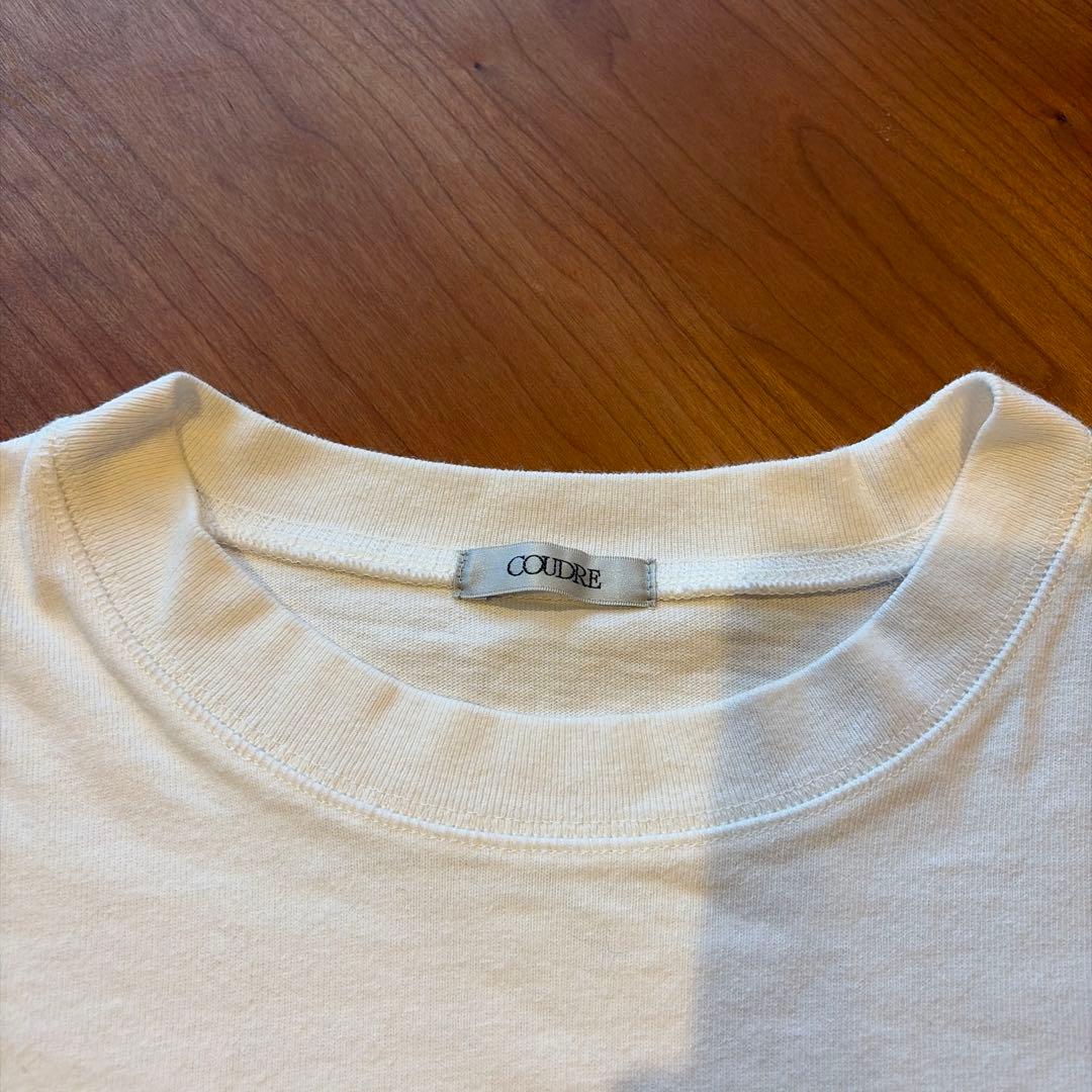 COUDRE ホワイト ビックロンT長袖 Tシャツ 金子綾クードル