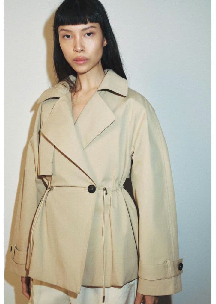 ZARA 調節可能なウエスト ショートトレンチコート S 完売品