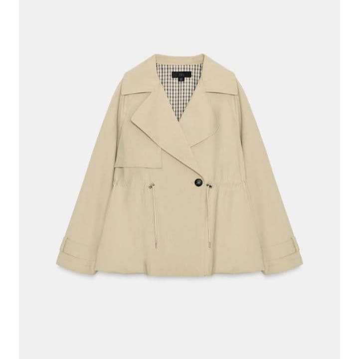 ZARA 調節可能なウエスト ショートトレンチコート S 完売品