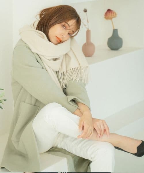 【美品】最終お値下げ 内モンゴル産カシミヤ100％無地ストール