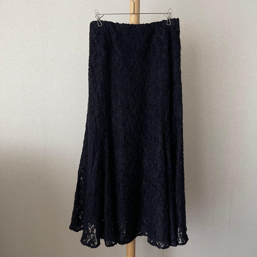 極美品 Viaggio Blu ラッセル起毛レースマーメイドスカート