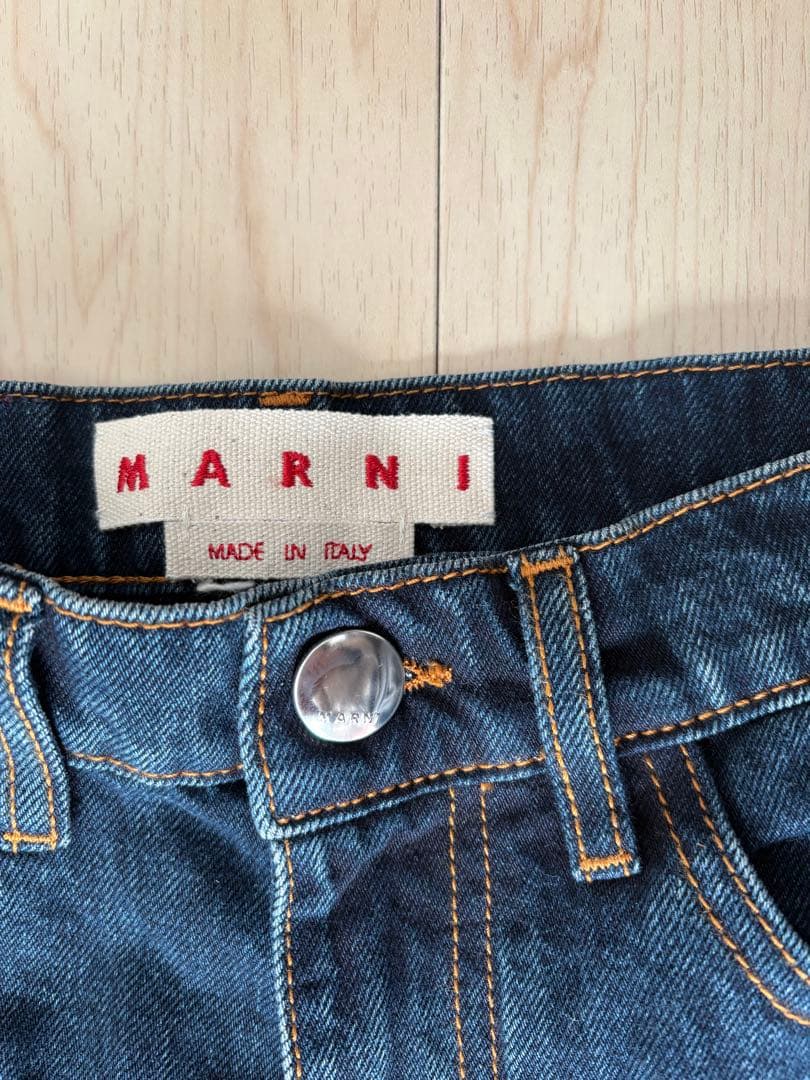 新品 MARNI スプラッタープリント デニムパンツ 36