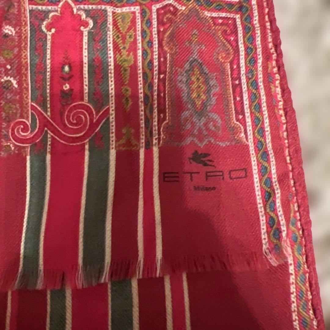 ETRO ペイズリー柄 ウールストール