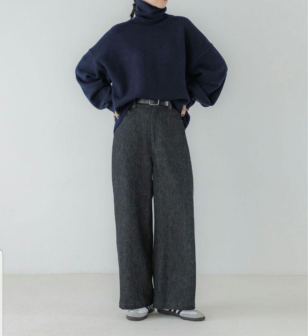 クルーレ crewre ソフトツイストデニムワイドパンツ　サイズ２　※試着のみ