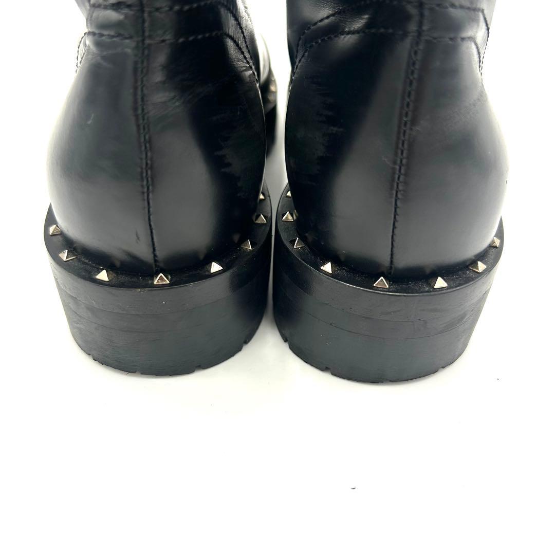 VALENTINO ブーツ ロックスタッズ レディース 23.5cm