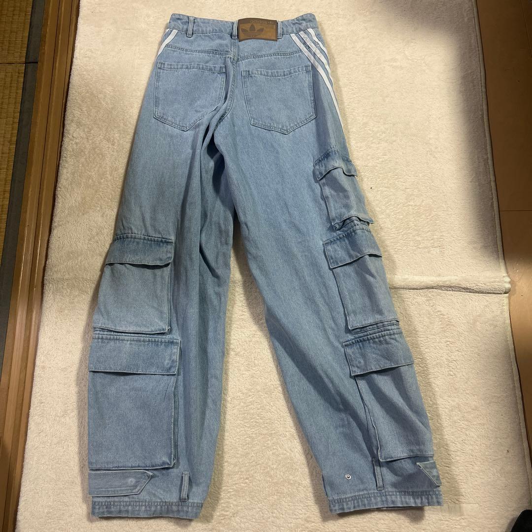 新品！adidas ストライプデザイン デニムパンツ 25インチ