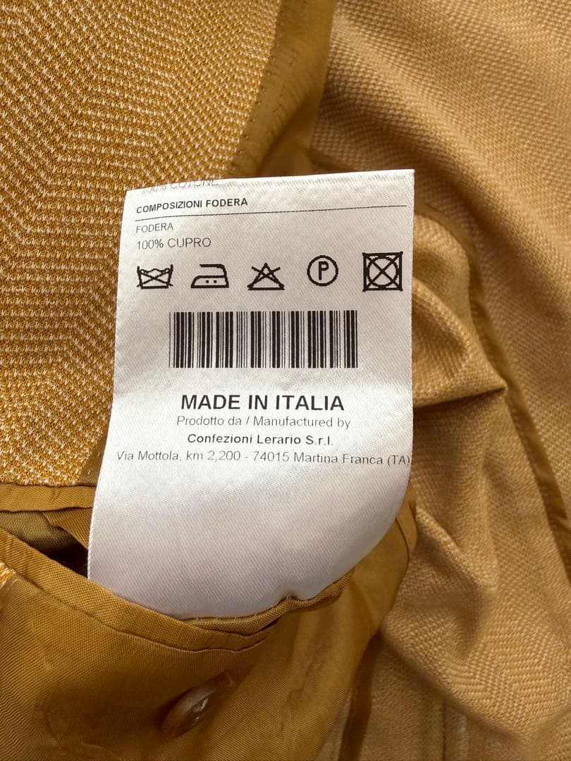 未使用 TAGLIATORE ヘリンボーンコットンジャケット 50 ベージュ