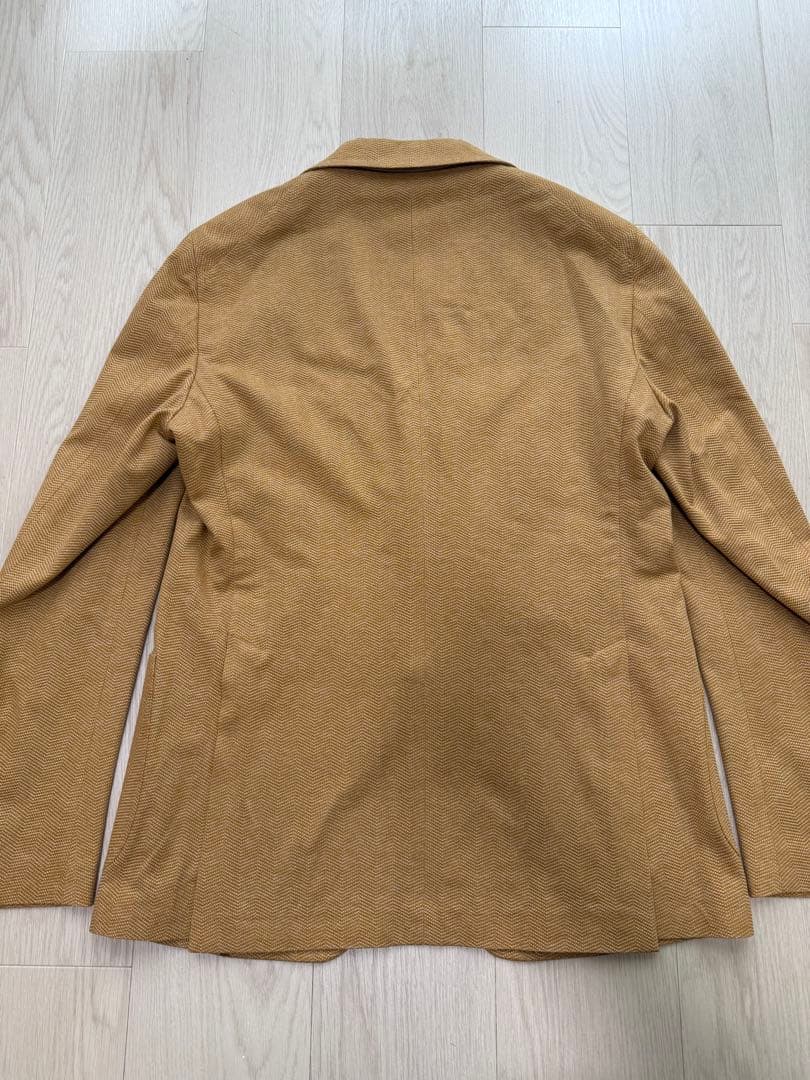 未使用 TAGLIATORE ヘリンボーンコットンジャケット 50 ベージュ