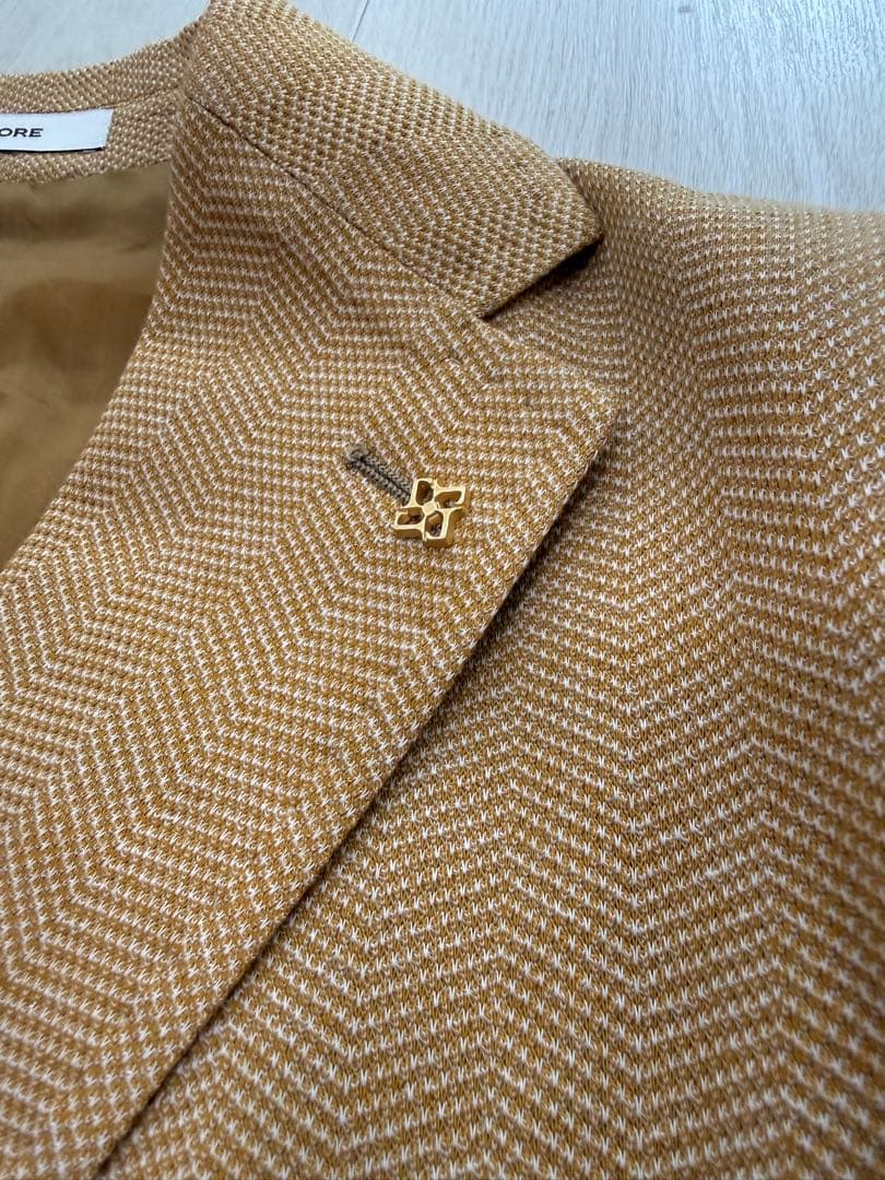 未使用 TAGLIATORE ヘリンボーンコットンジャケット 50 ベージュ