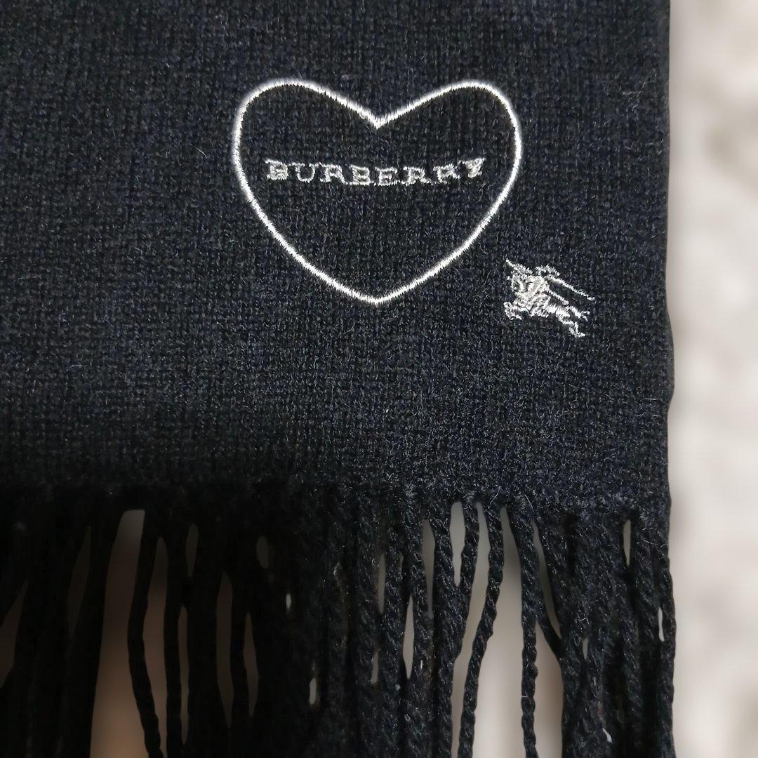 【新品】タグ付き BURBERRY BLUE LABEL　黒マフラー　カシミヤ