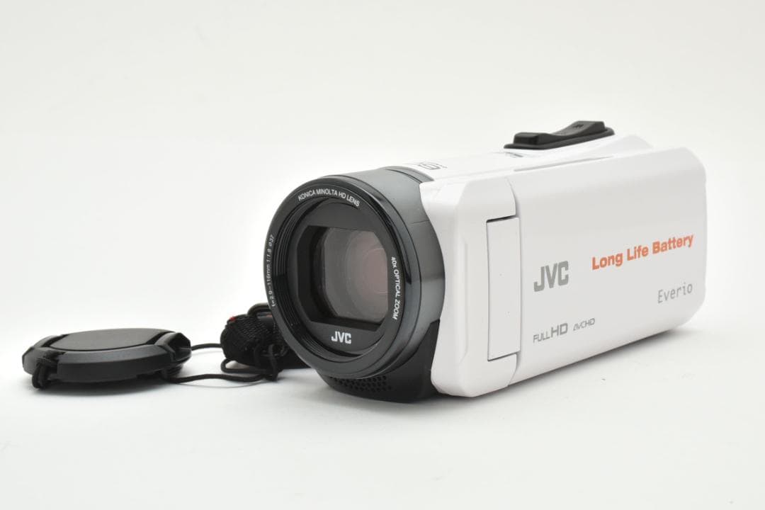 JVC Everio ビデオカメラ ホワイト フルHD録画対応 60倍ズーム