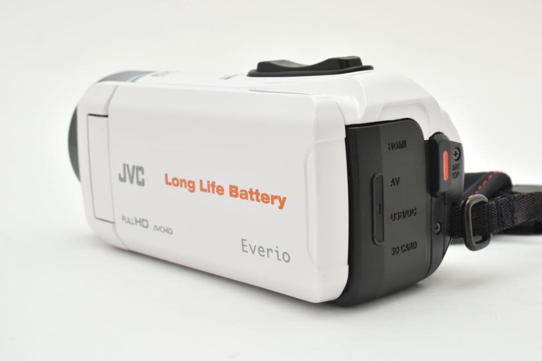 JVC Everio ビデオカメラ ホワイト フルHD録画対応 60倍ズーム