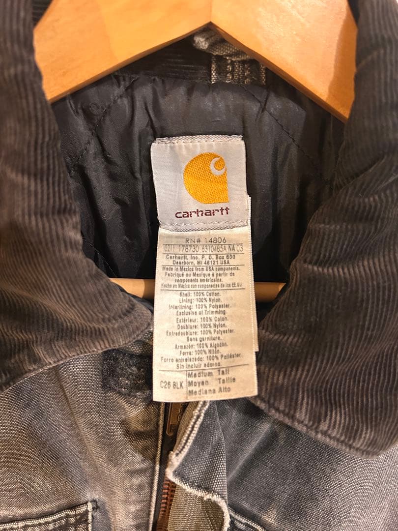 襤褸•墨黒 Carhartt トラディショナル コート ジャケット BLK M