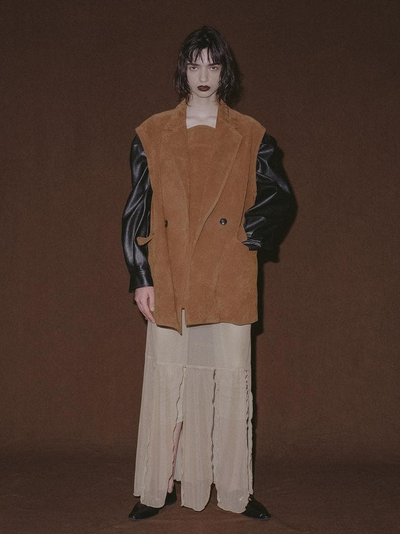 最新作 着回し ELCHELE FILMY SQUID SKIRT BEIGE