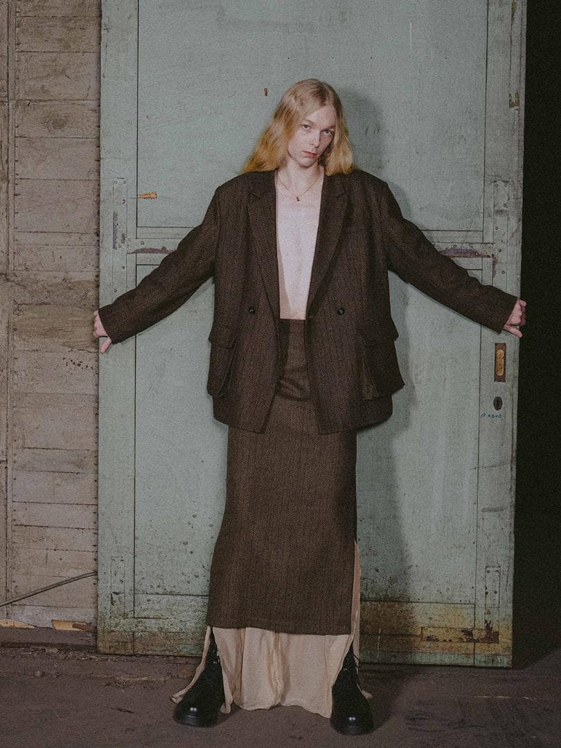 最新作 着回し ELCHELE FILMY SQUID SKIRT BEIGE