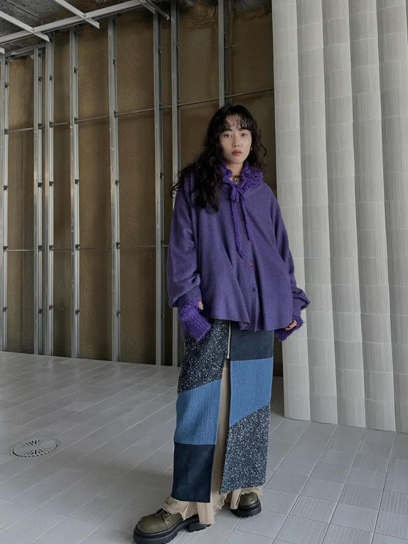 最新作 着回し ELCHELE FILMY SQUID SKIRT BEIGE