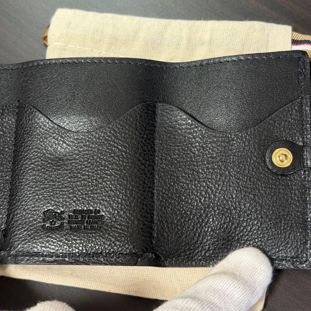 【新品未使用】イルビゾンテ 三つ折り財布 コンパクト財布 ブラック