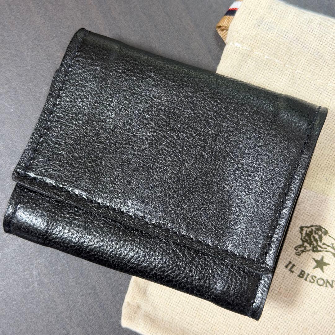 【新品未使用】イルビゾンテ 三つ折り財布 コンパクト財布 ブラック