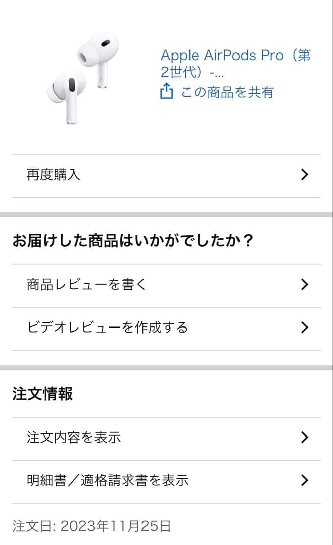 Apple AirPods Pro（第2世代） [USB-C]