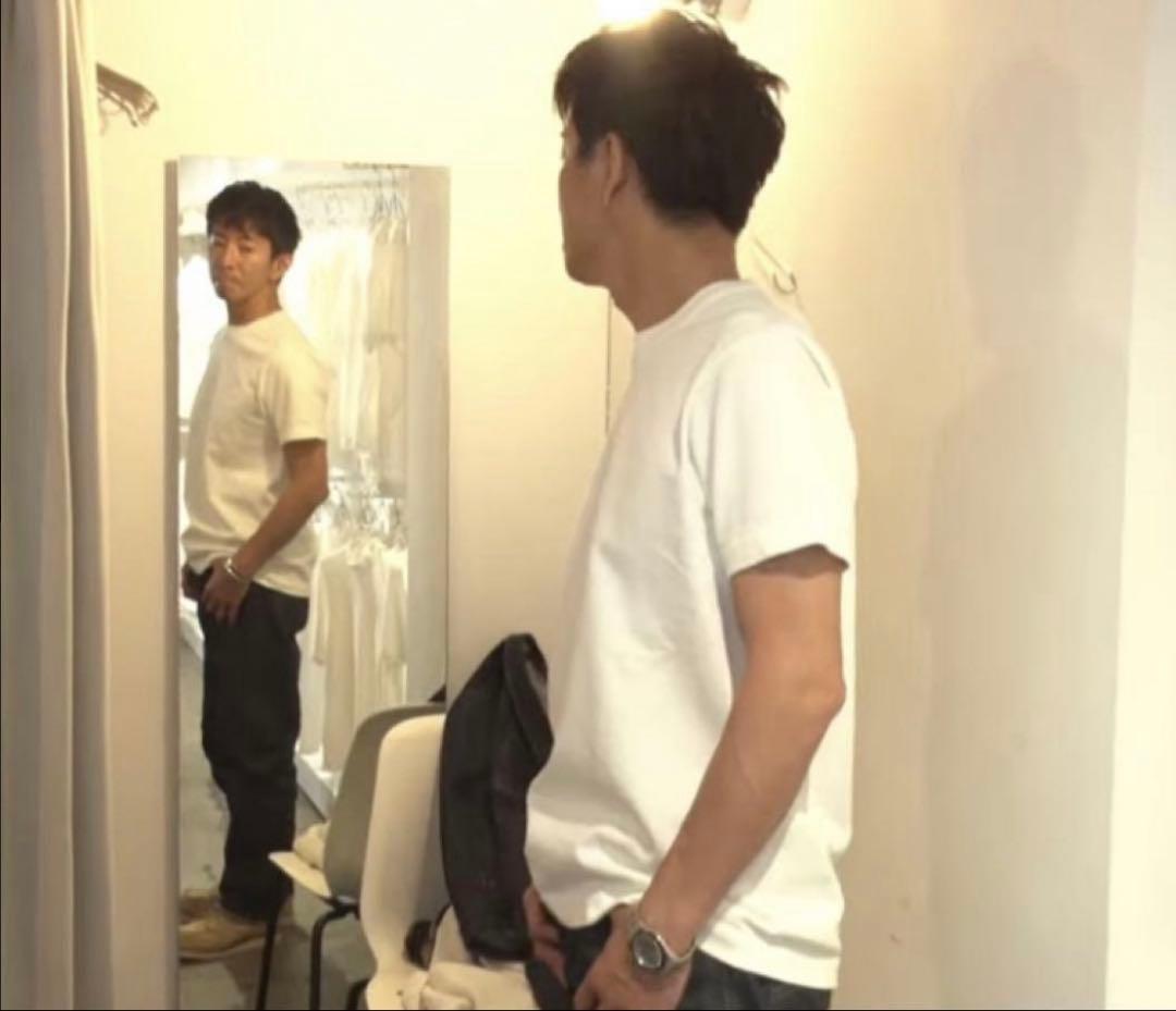 キムタク着JACKMAN Dotsume T-Shirt Off whiteM